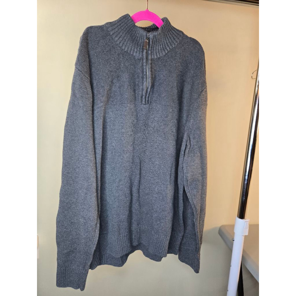 Men's Dockers Gray Quarter-Zip Sweater L